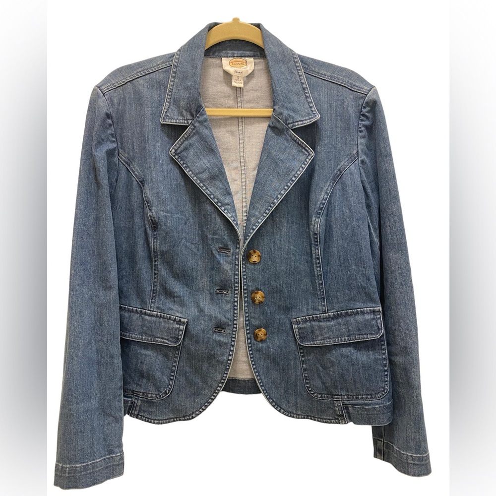 🌟Talbots🌟 tailored dress/casual denim jacket. EUC. Size 12. Rare find.